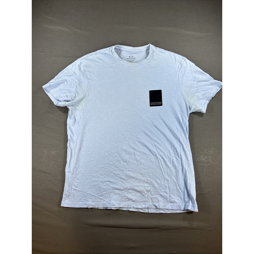 light blue Armani Exchange Milano Edition Patch Logo T-Shirt Large
